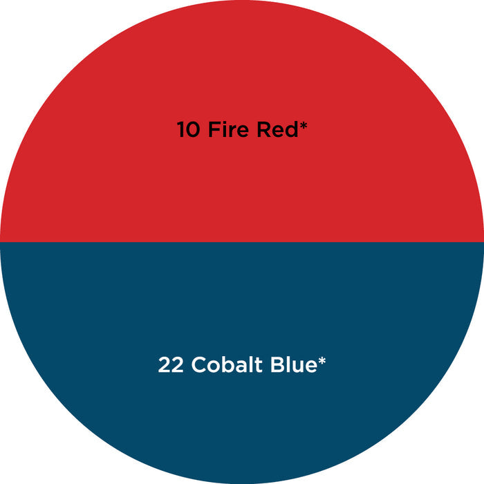 Palette / Americana (2 Colors): 10 Fire Red* - 22 Cobalt Blue*