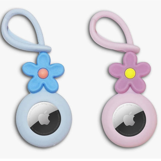 Flower Power Silicone AirTag Holder Multiple Colors Available — Floral Silicone AirTag Holder – Cute & Functional Protection Keep track of what matters most in style!