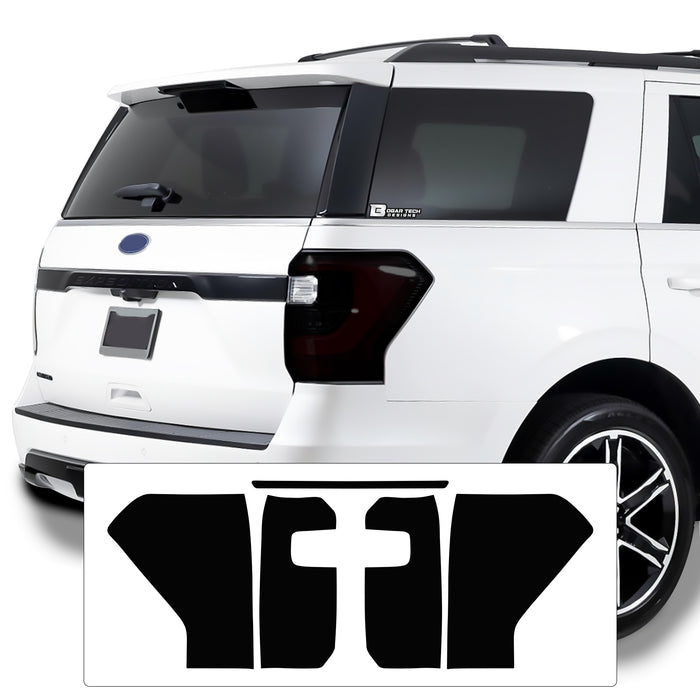 Full Headlight Taillight Precut Smoked Vinyl Tint Kit Film Overlay Fits Ford Expedition 2018 - 2021 - Bogar Tech Designs