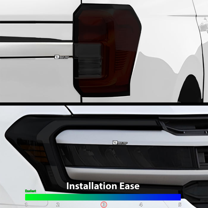 Full Headlight Taillight Precut Smoked PPF Tint Kit Film Overlay Fits Ford Expedition 2022 - 2024 - Bogar Tech Designs