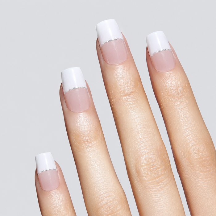 French White Edge Semi-Cured Gel Nail Wrap UV - White French Tip Nail Art Wraps