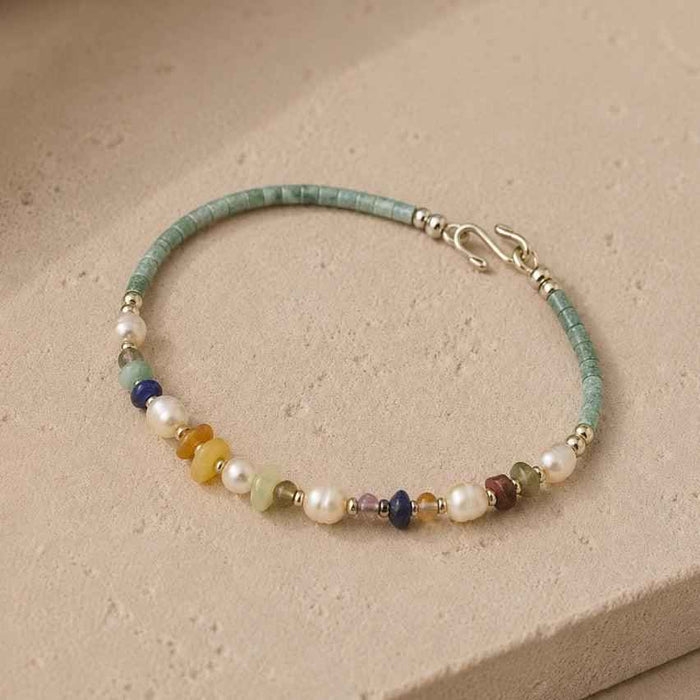 Freshwater Pearl & Semi-Precious Stone Bracelet Fair Trade - Thailand