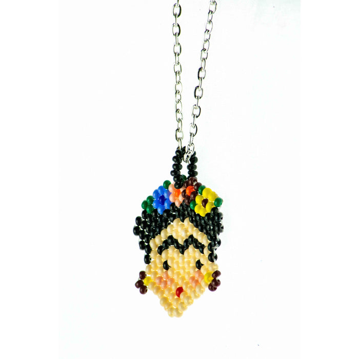 Frida Kahlo Seed Bead Necklace - Mexico