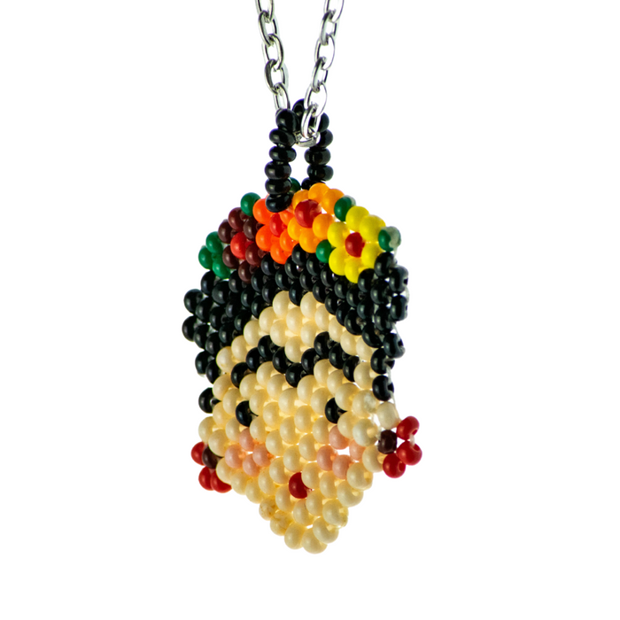 Frida Kahlo Seed Bead Necklace - Mexico