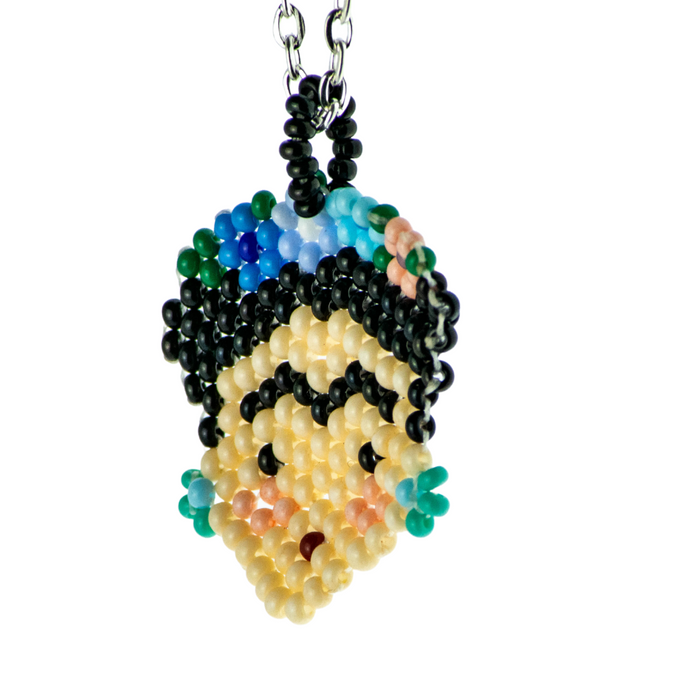 Frida Kahlo Seed Bead Necklace - Mexico