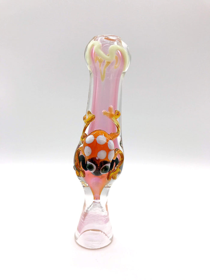 Smoke Station Hand Pipe Frog Chillum With Line Work