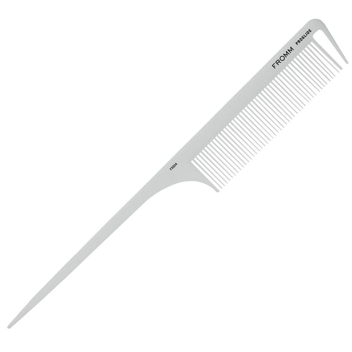 Fromm Limitless Carbon Proglide Rat Tail Comb Black - 9.25" # F3024 - Palms Fashion Inc.
