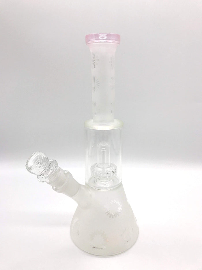 Smoke Station Water Pipe Frosted Glass Beaker with Perc