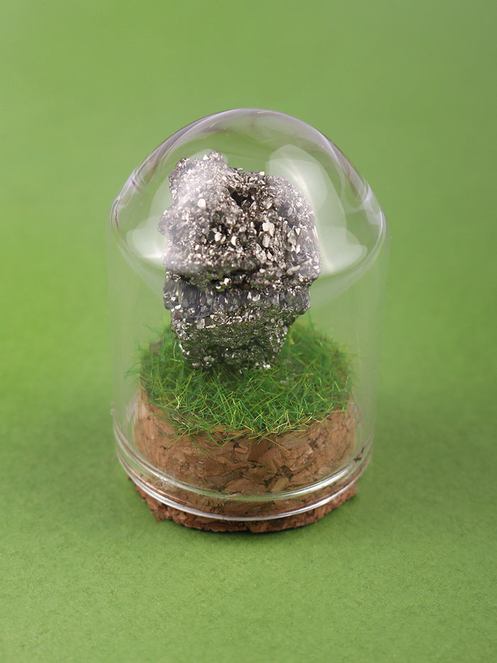 Gemstone & Mineral Glass Dome | Pyrite-Image 1