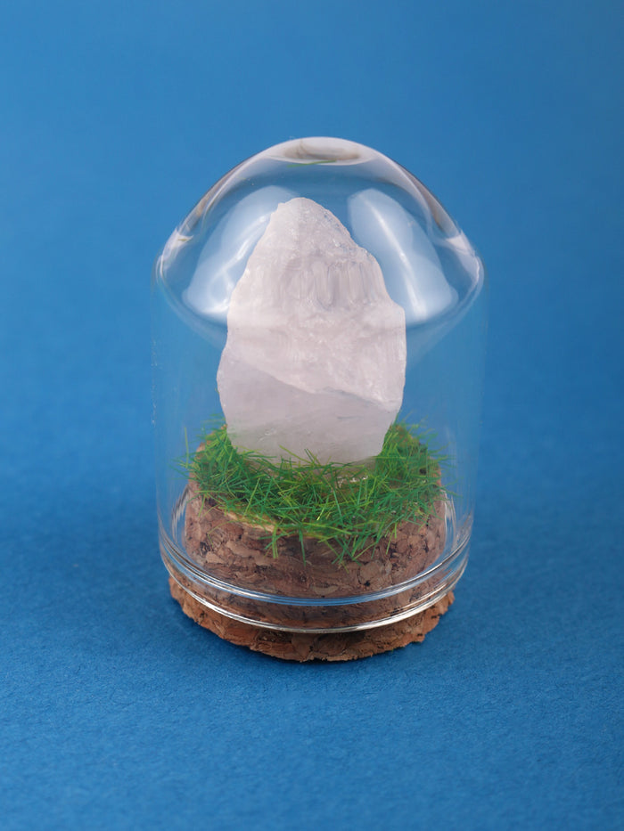Gemstone & Mineral Glass Dome | Rose Quartz-Image 1