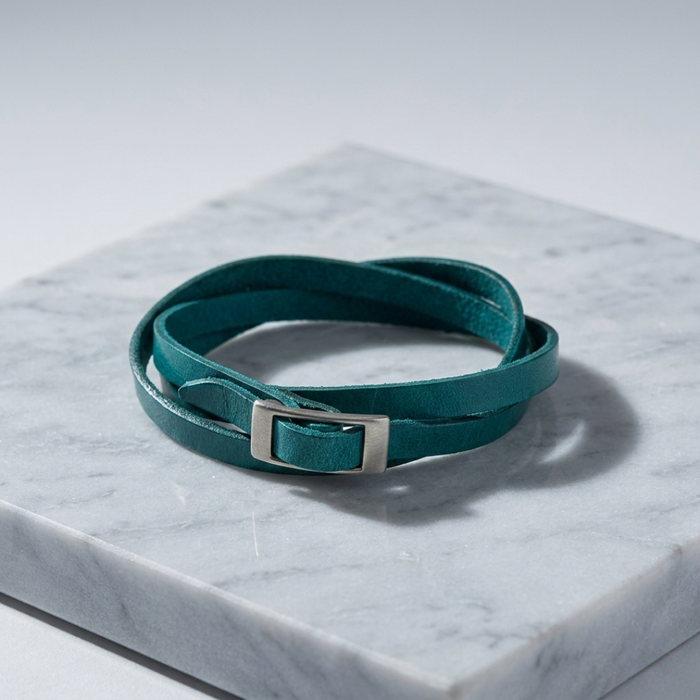 Genuine Leather Wrap Bracelet – Handmade in Thailand