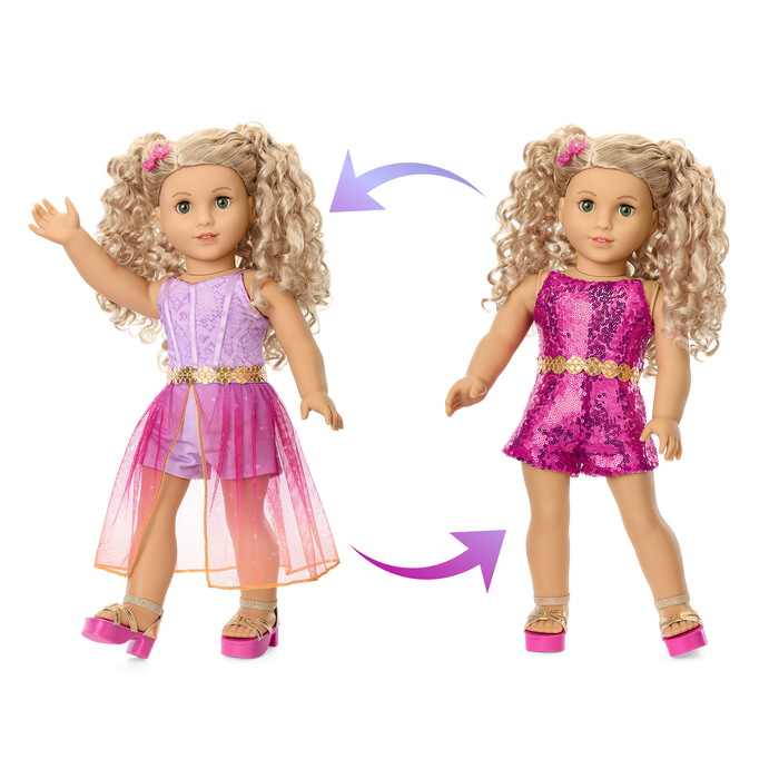 Glam Sparkly Concert Outfit for 18-inch Dolls