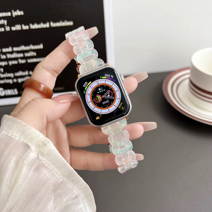 Gloss & Glam Resin Link Band For Apple Watch Multiple Colors Available