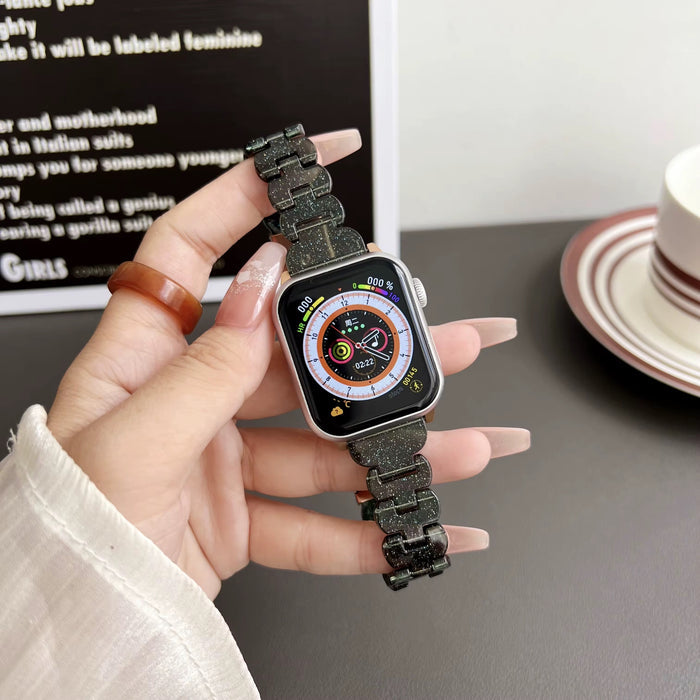 Gloss & Glam Resin Link Band For Apple Watch Multiple Colors Available