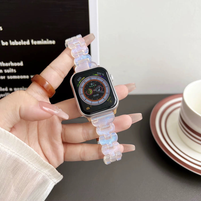Gloss & Glam Resin Link Band For Apple Watch Multiple Colors Available