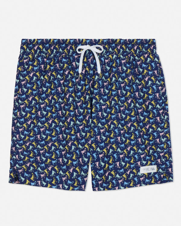 Goat USA Boys' Mini AOP Bathing Suit Apparel Goat USA Navy Youth XSmall