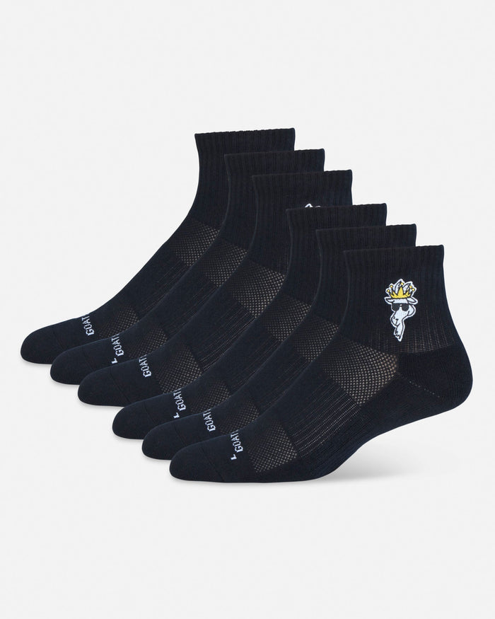 Goat USA OG Socks 6 Pack Quarter Apparel Goat USA Black Youth