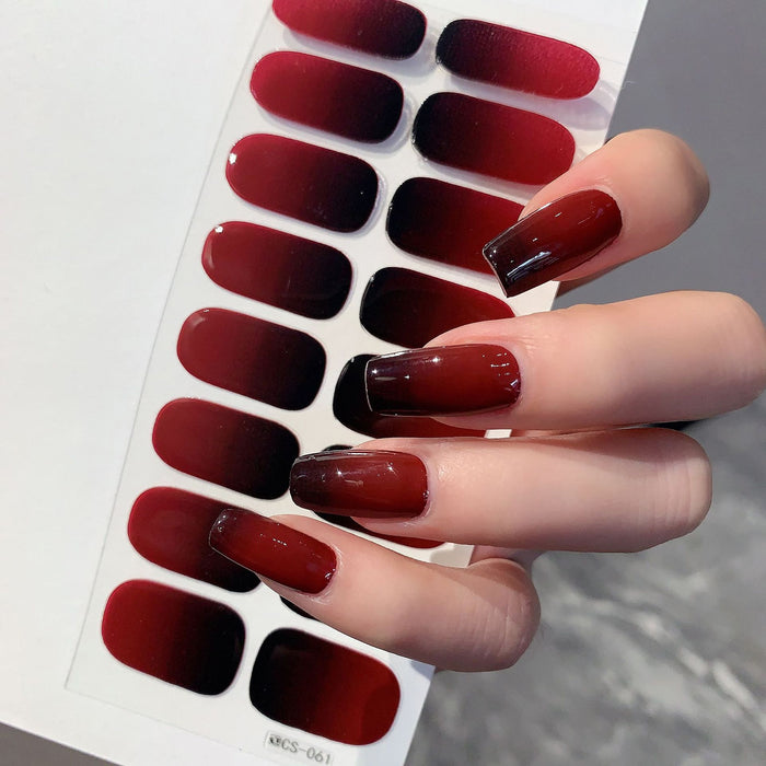 Gradient Color Nail Wraps No LED Light Needed - Ombre Nail Stickers Easy Apply