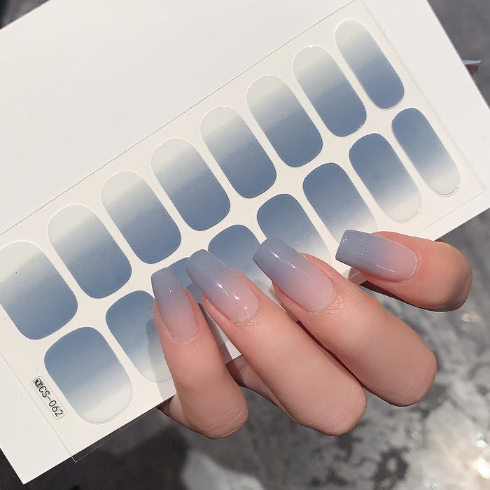 No UV Light Nail Wraps Gradient - Self Adhesive Ombre Nail Stickers Full Cover