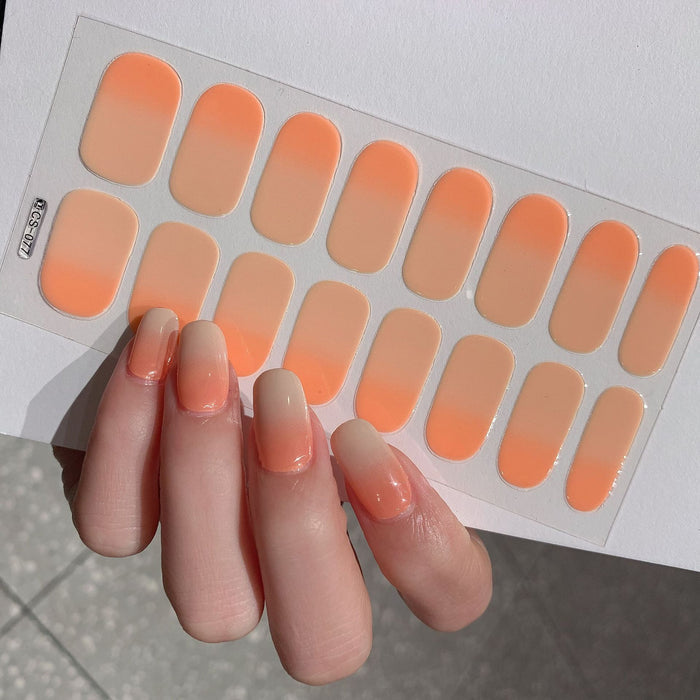 Gradient Color Nail Art Wraps No UV - Easy Apply Ombre Nail Stickers Detail