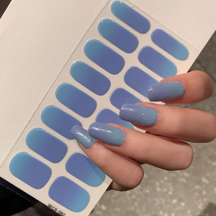 Gradient Nail Stickers No LED Light - Ombre Nail Wraps Color Variety