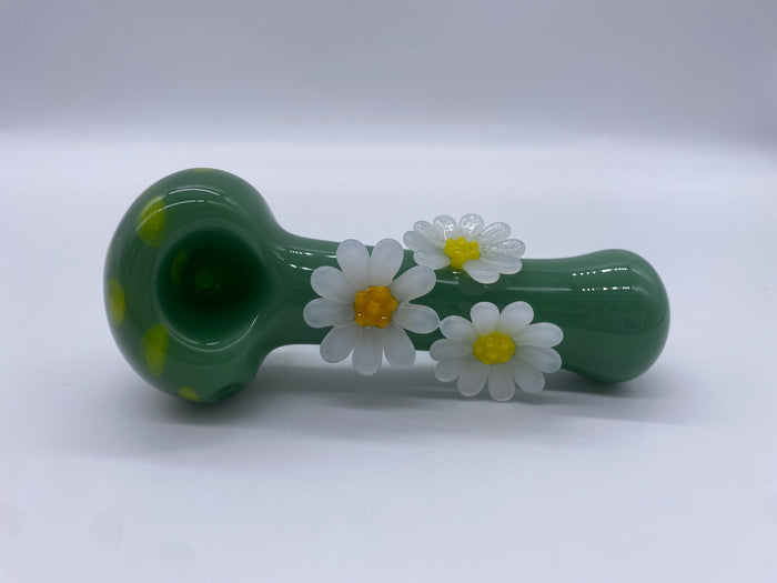 Green Daisy Hand Pipe