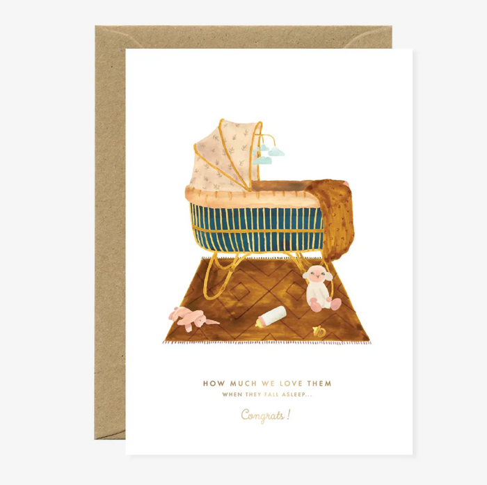 Greeting Card - Gold - Baby Sleep