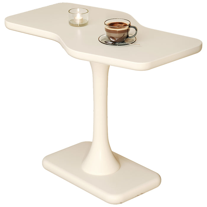Guyii Space-Saving Side Table – Cream White Modern Coffee End Table for Living Room, Bedroom & Home Office