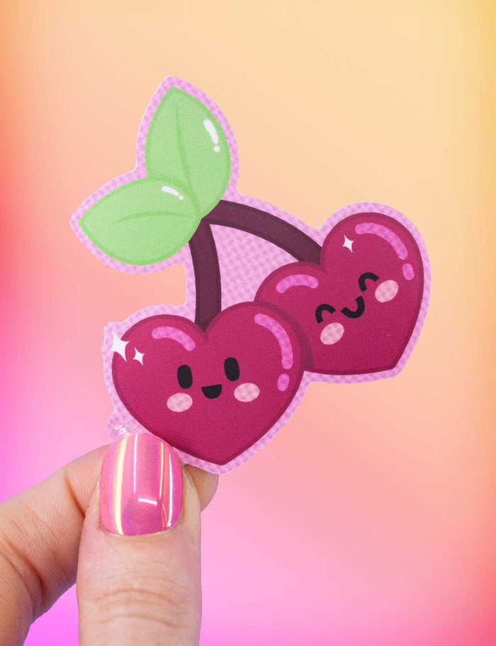 Happy cherries vinyl Sticker
