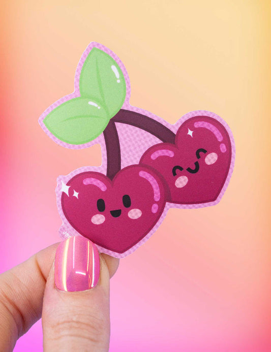 Happy cherries vinyl Sticker