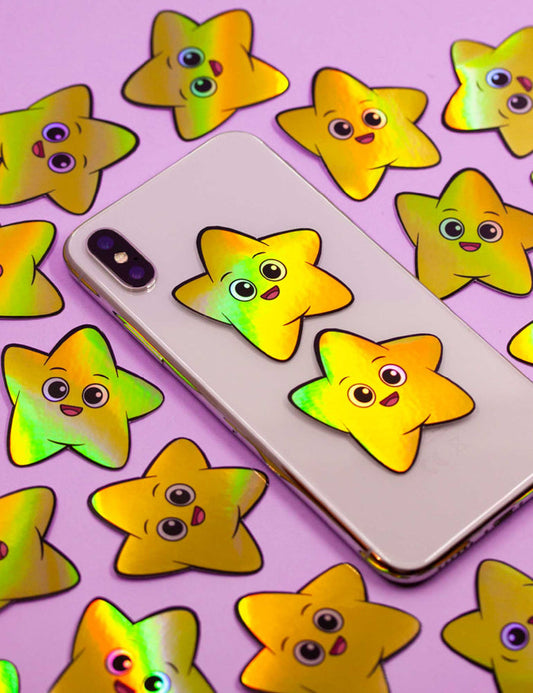 Happy Star HOLO STICKERS