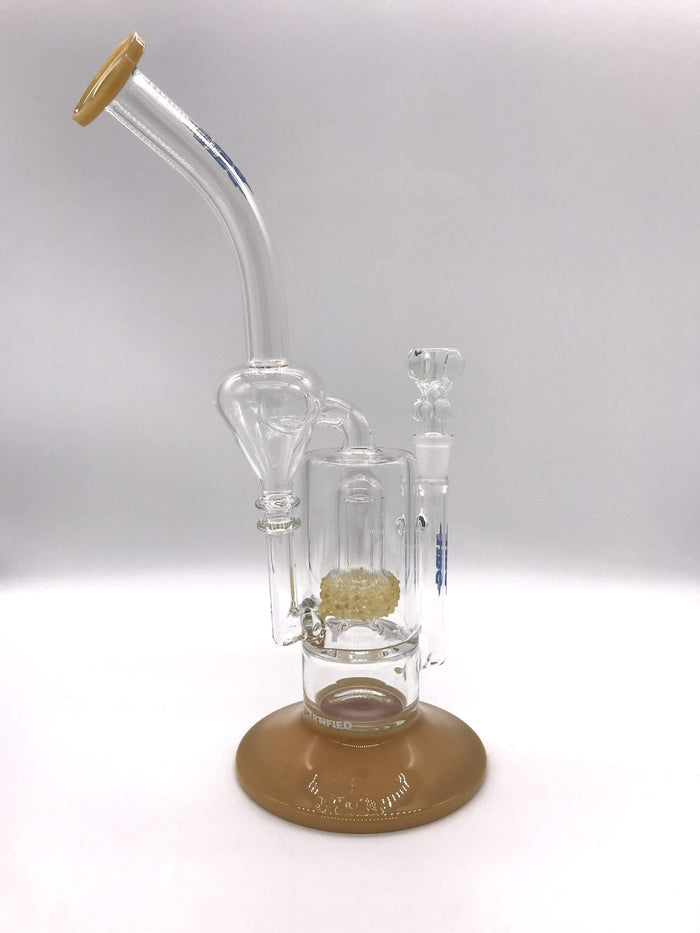Smoke Station Water Pipe HBG American Fritted UV Perc Rig