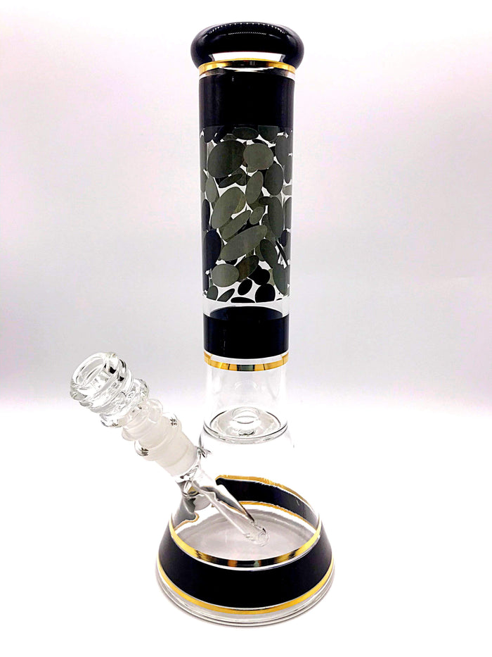 Smoke Station Water Pipe Black Heady Beaker with Ice Catch
