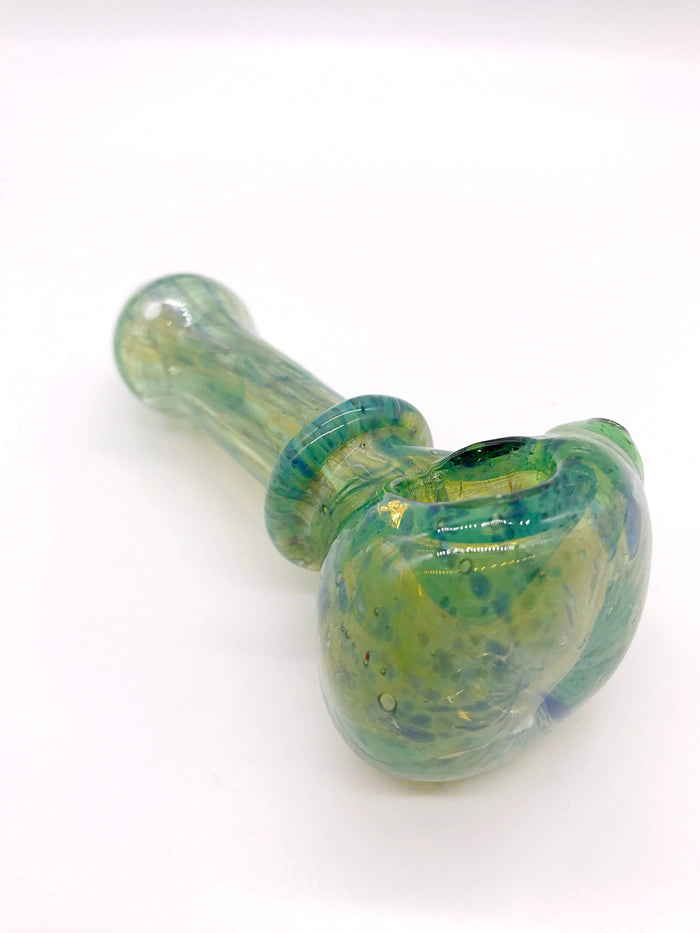 Smoke Station Hand Pipe Green & Emerald Heady Emerald Spoon Hand Pipe