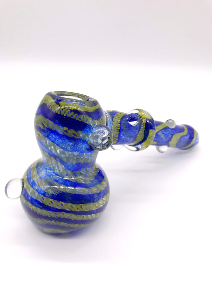 Smoke Station Hand Pipe Heady Full-Color Hammer Bubbler