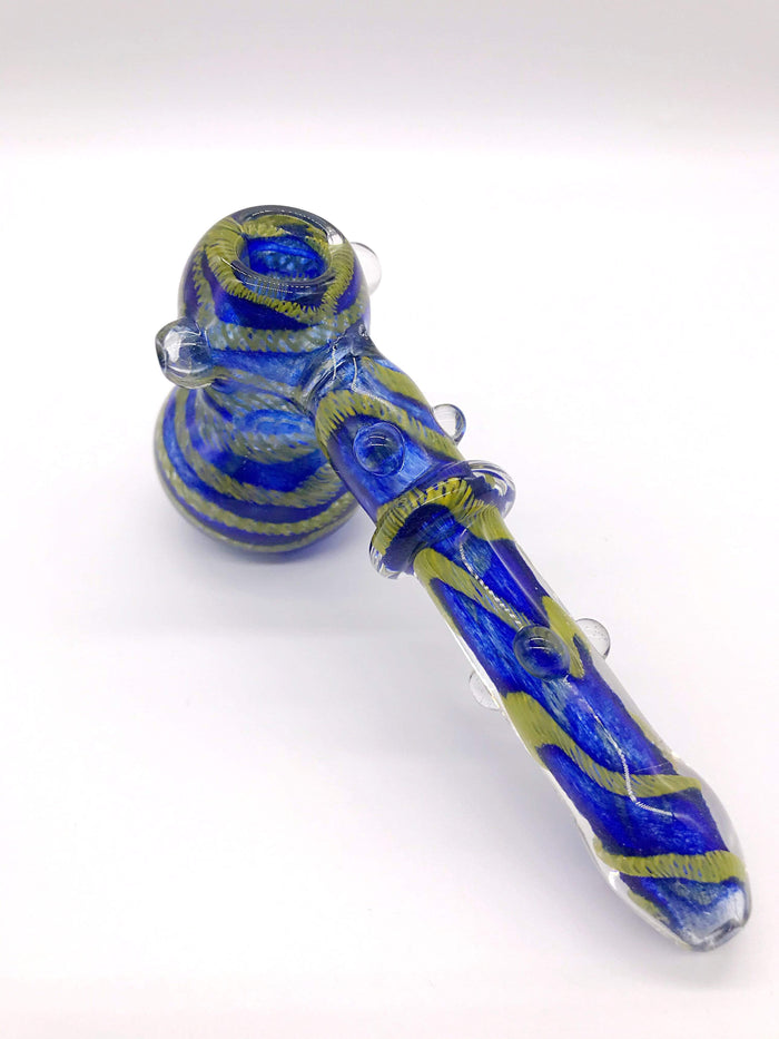 Smoke Station Hand Pipe Heady Full-Color Hammer Bubbler