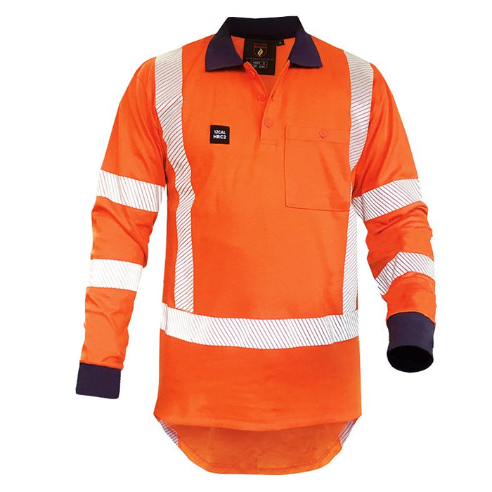 Hi-Vis FR Cotton Polo, 12Cal TTMC D/N, Collar | 840099