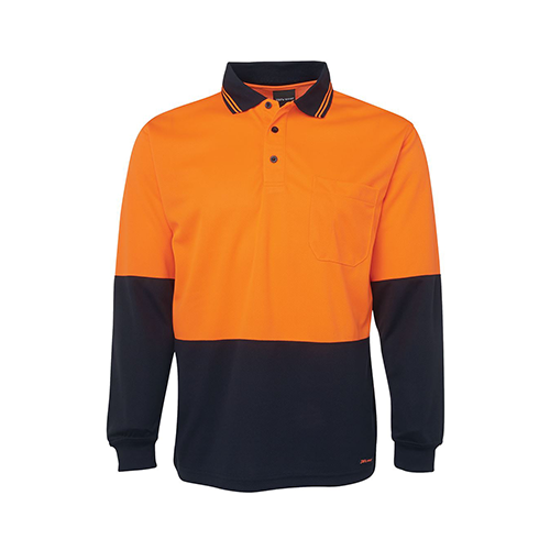 Hi Vis Long Sleeve Polo Shirt | 6HVPL