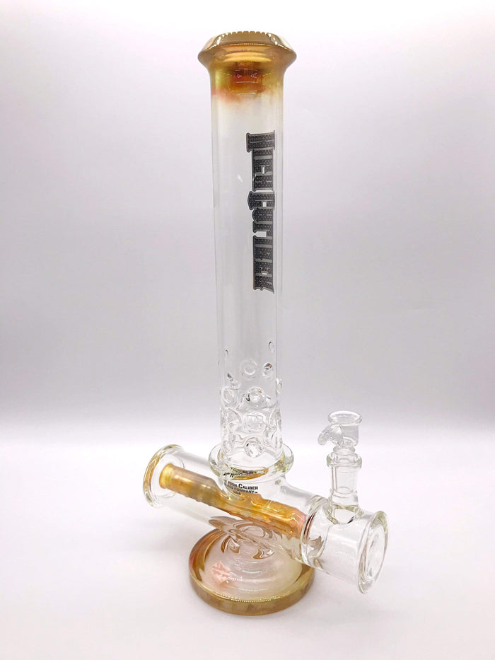 Smoke Station Water Pipe High Caliber American Gold Fumed Inline Perc Tube