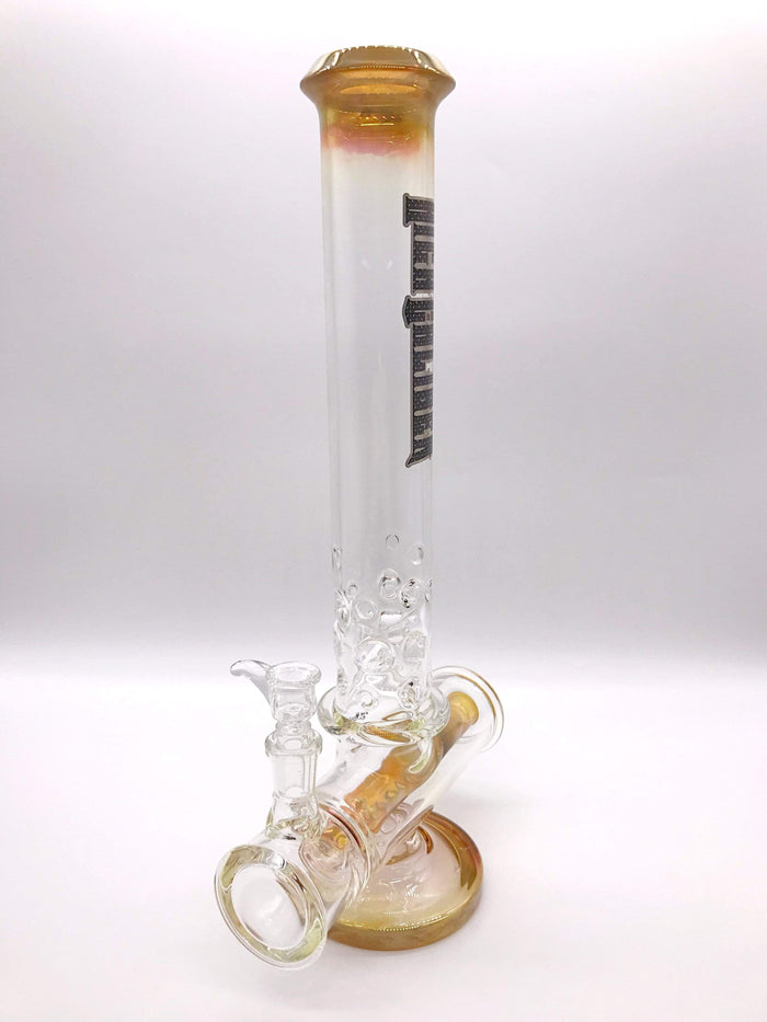 Smoke Station Water Pipe High Caliber American Gold Fumed Inline Perc Tube