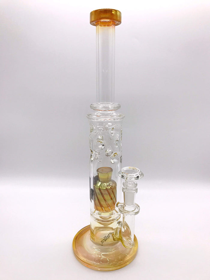 Smoke Station Water Pipe High Caliber American Gold Fumed Matrix Perc Tube