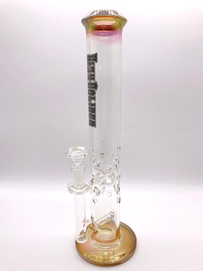 Smoke Station Water Pipe High Caliber American Gold Fumed Perc Tube