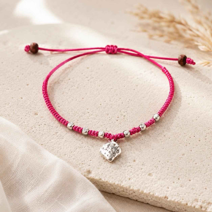 Hmong .925 Silver Charm Adjustable Bracelet Fair Trade - Thailand