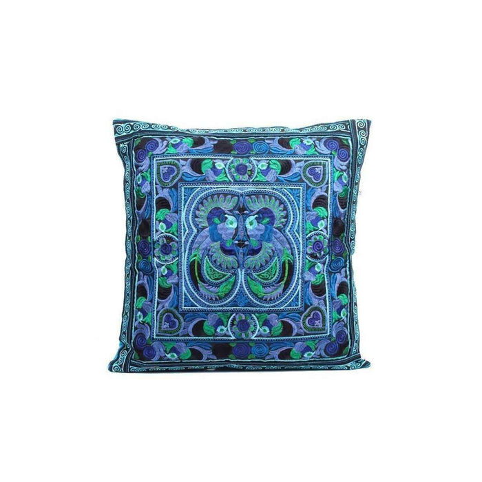 Hmong Bird Embroidered Pillow Cover - Thailand