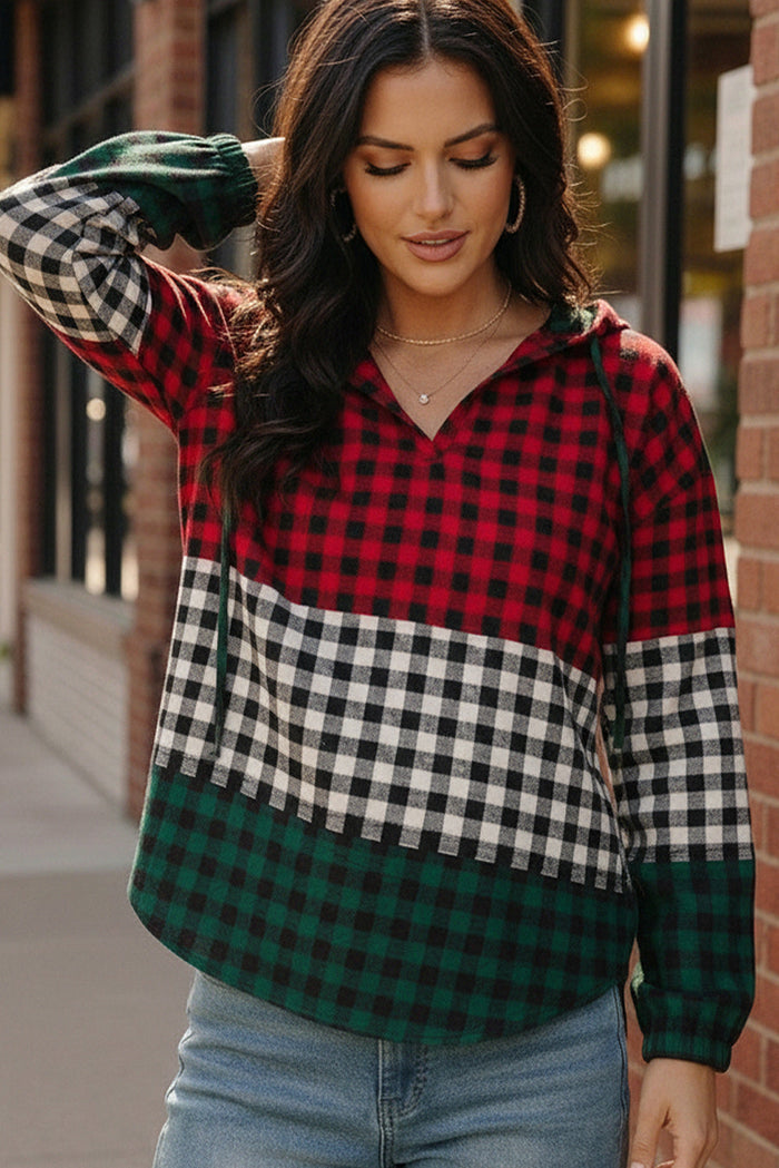 Holiday Cheer Check Hoodie