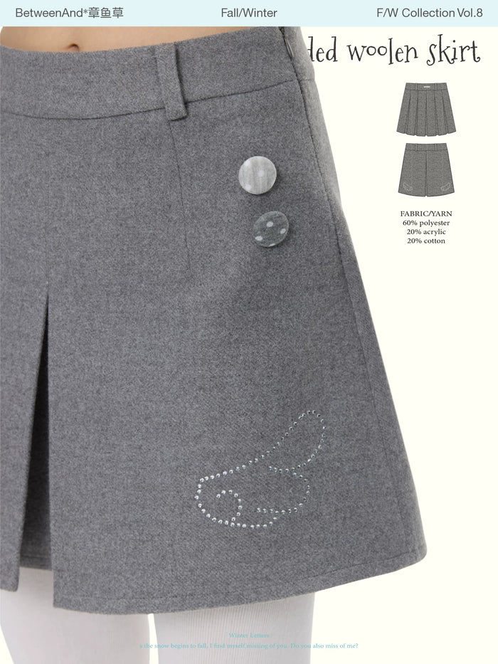 Hotfix rhinestone double-sided wooden skirt