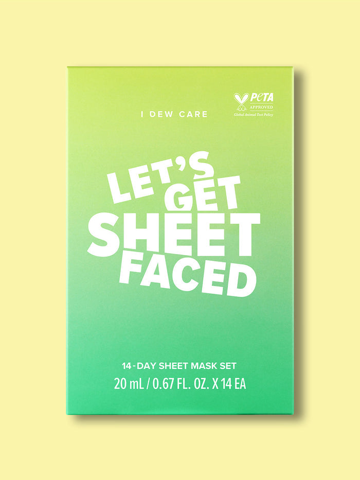 I DEW CARE LET'S GET SHEET FACED | One Colour-Image 1