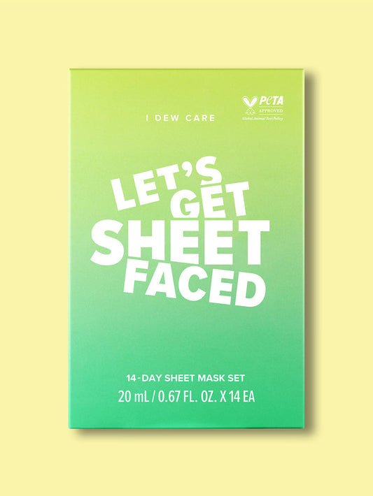 I DEW CARE LET'S GET SHEET FACED | One Colour-Image 1