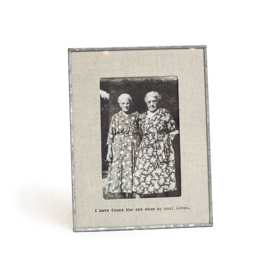 "I Have Found The One" Zinc Linen Frame 4"x6" Vertical