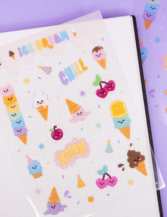 ice cream Dream clear Sticker sheet